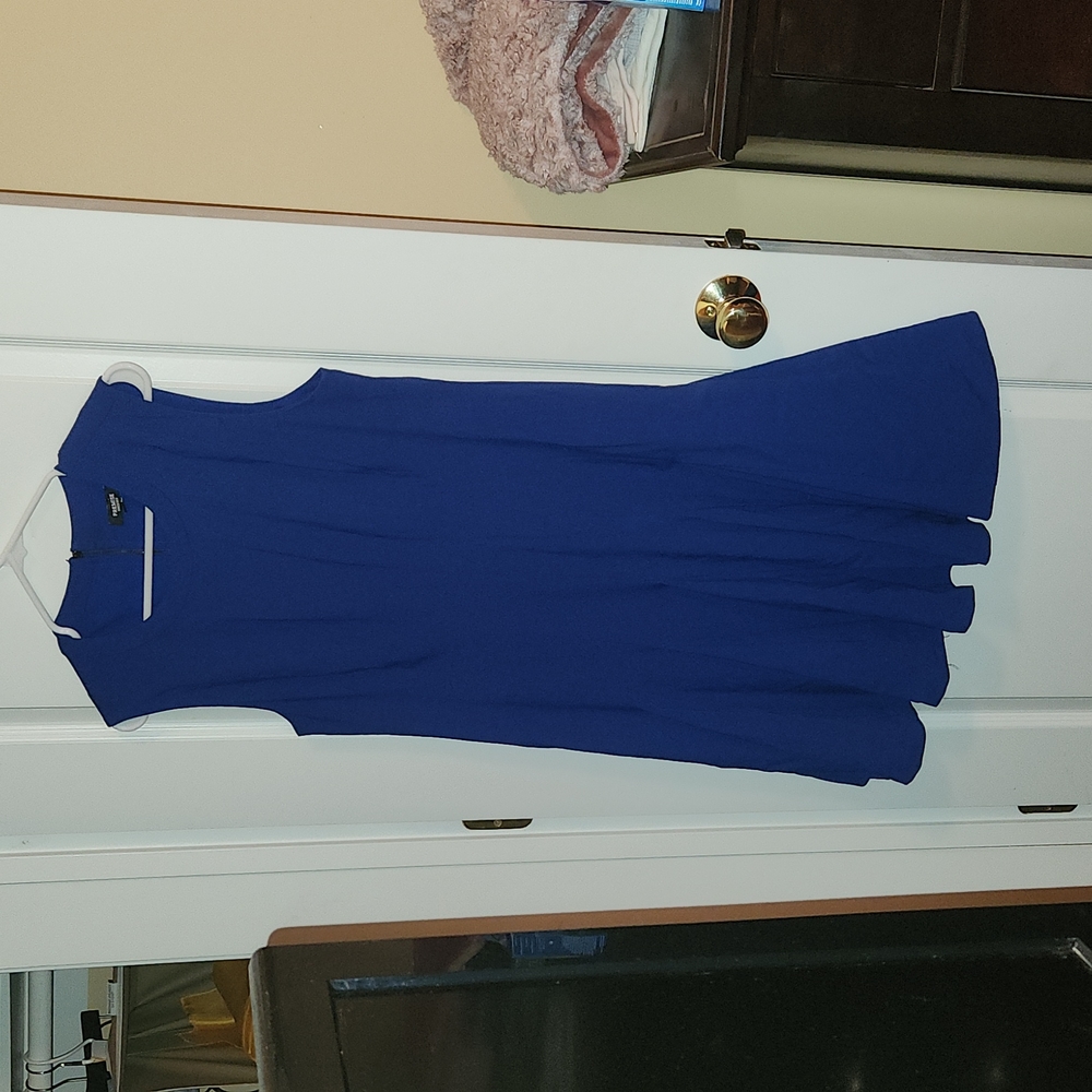 Navy blue skater dress